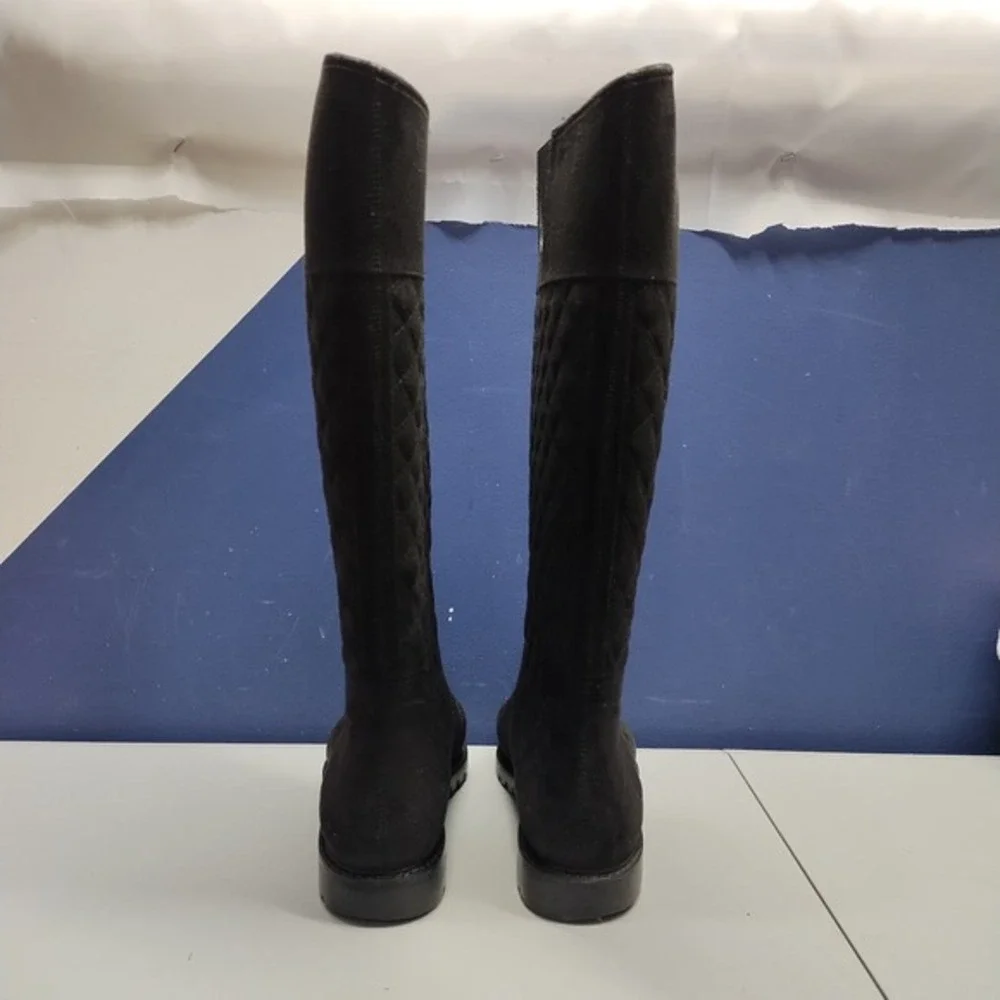Tommy Hilfiger Babette Tall Rain Boots Womens US Size 9M Black‎ Quilted Pull On